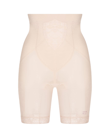 Custom Maid 682 Beige Firm Control High Waisted Panty Girdle with Legs Myselflingerie.com
